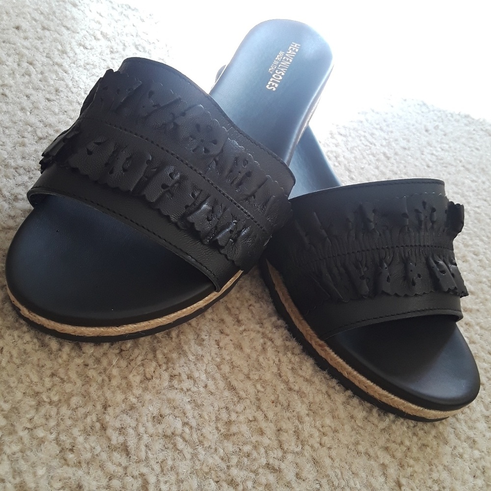 black sandals